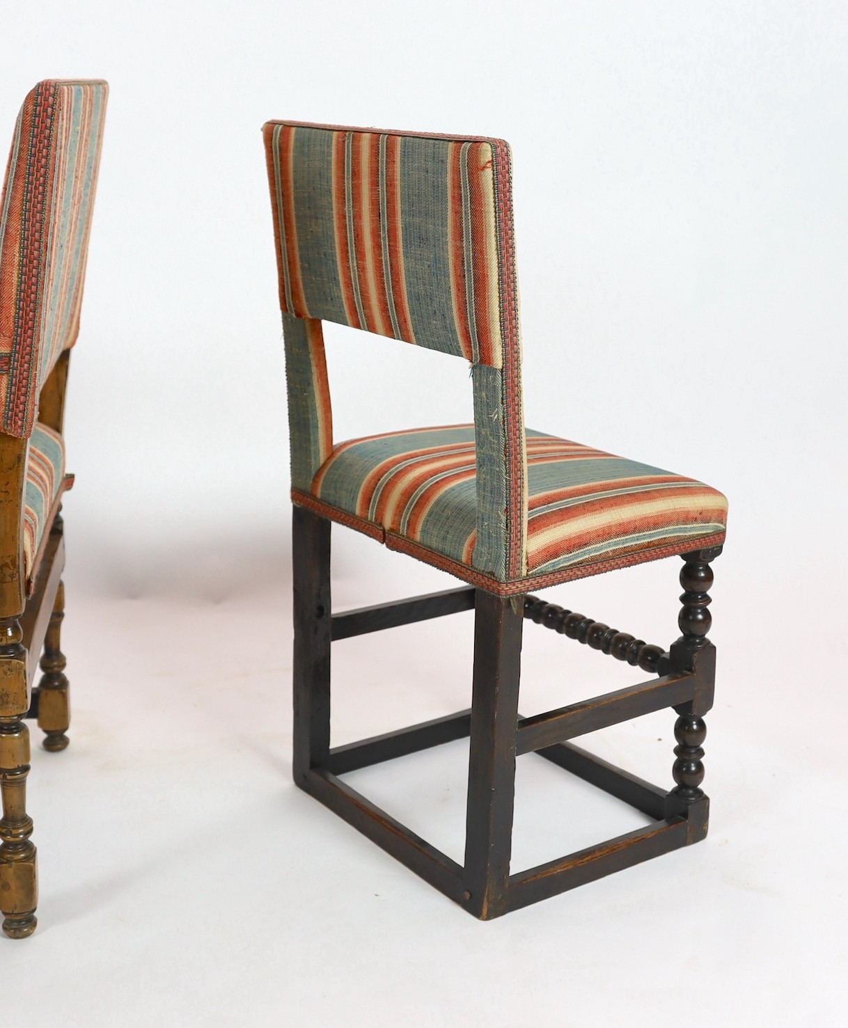 SOLD A matched set of twelve 17th century and later dining chairs